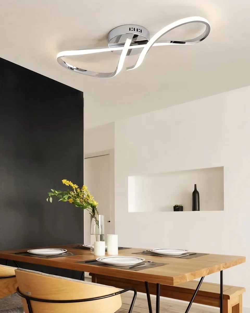 Deckenlampe LED Deckenleuchte Wohnzimmer Dimmbare Deckenlampe Moderne Wohnzimmerlampe Mit Fernbedienung Schlafzimmer Kronleuchter Schlafzimmer Esszimmer Küche Beleuchtung (Komplexe Farbe, L80cm)