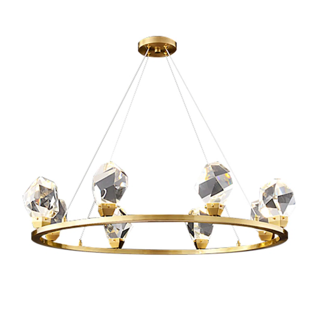 Led Vollkupfer Leichter Luxus Kristall Kronleuchter,Bereitstellen-modernen Amerikaner Einfach Atmosphäre Kreativ Kronleuchter,Wohnzimmer Esszimmer Schlafzimmer Licht- 8