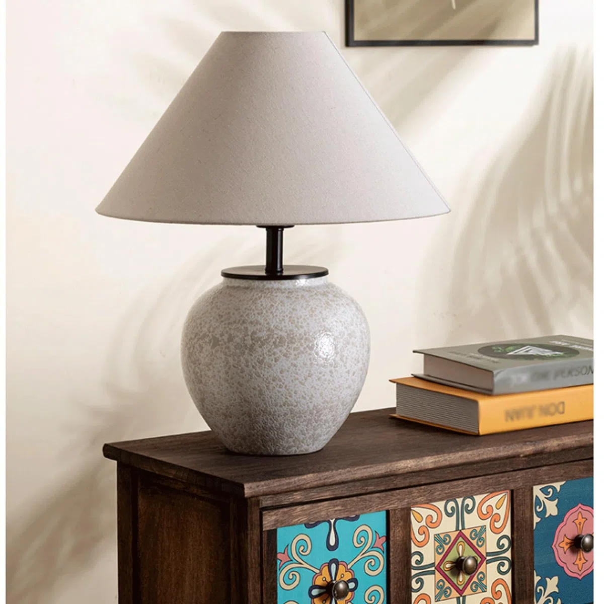 Tischlampe, Retro-Tischlampe, Keramik, schlichtes Design, dekorative Atmosphäre, Schreibtischlampe für Schlafzimmer, Wohnzimmer, Nachttischlampe (grün)
