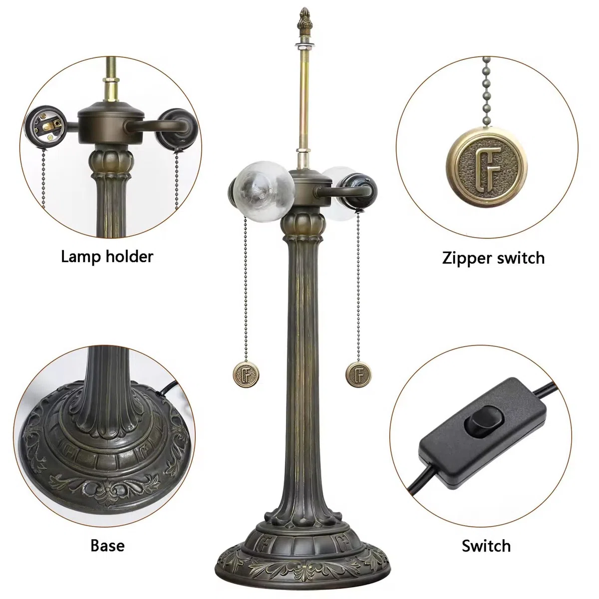 Handgemachte Traubenlampe Tischlampe 16 Zoll Buntglas Blatt Schreibtischlampe für Home Office Wohnzimmer Nachttisch Schlafzimmer Wohnheim Perfektes Dekor,G1
